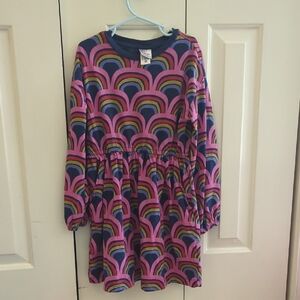 Hanna Andersson Pink and Blue Rainbow Dress